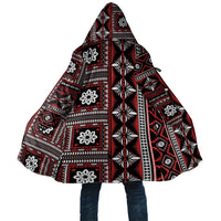 Fiji Masi Tapa Pattern Red Cloak - Polynesian Pride