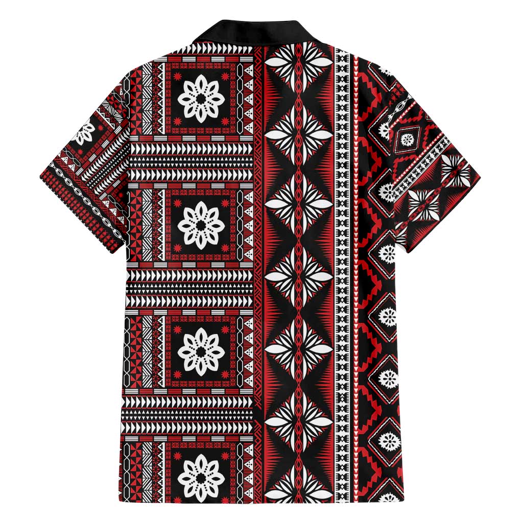 Fiji Masi Tapa Pattern Red Hawaiian Shirt - Polynesian Pride