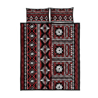 Fiji Masi Tapa Pattern Red Quilt Bed Set - Polynesian Pride
