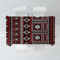 Fiji Masi Tapa Pattern Red Tablecloth - Polynesian Pride