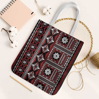 Fiji Masi Tapa Pattern Red Tote Bag - Polynesian Pride