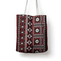 Fiji Masi Tapa Pattern Red Tote Bag - Polynesian Pride