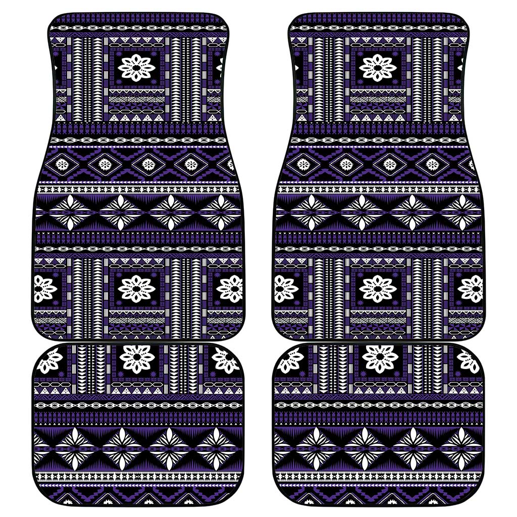 Fiji Masi Tapa Pattern Purple Car Mats - Polynesian Pride