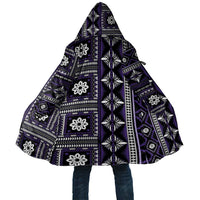 Fiji Masi Tapa Pattern Purple Cloak - Polynesian Pride