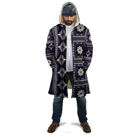 Fiji Masi Tapa Pattern Purple Cloak - Polynesian Pride