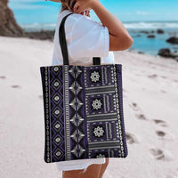 Fiji Masi Tapa Pattern Purple Tote Bag - Polynesian Pride