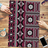 Fiji Masi Tapa Pattern Pink Puzzle - Polynesian Pride