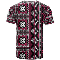 Fiji Masi Tapa Pattern Pink T Shirt - Polynesian Pride
