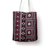 Fiji Masi Tapa Pattern Pink Tote Bag - Polynesian Pride