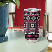 Fiji Masi Tapa Pattern Pink Tumbler Cup - Polynesian Pride