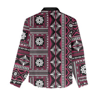 Fiji Masi Tapa Pattern Pink Women Casual Shirt - Polynesian Pride