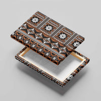 Fiji Masi Tapa Pattern Orange Canvas Wall Art - Polynesian Pride