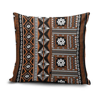 Fiji Masi Tapa Pattern Orange Pillow Cover - Polynesian Pride