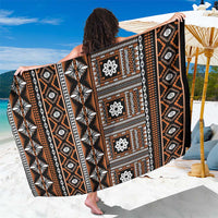Fiji Masi Tapa Pattern Orange Sarong - Polynesian Pride