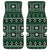 Fiji Masi Tapa Pattern Green Car Mats - Polynesian Pride