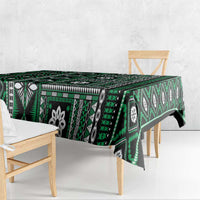 Fiji Masi Tapa Pattern Green Tablecloth - Polynesian Pride