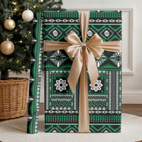 Fiji Masi Tapa Pattern Green Wrapping Paper - Polynesian Pride