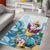 Hawaii Flamingo Area Rug Plumeria Tropical Beach