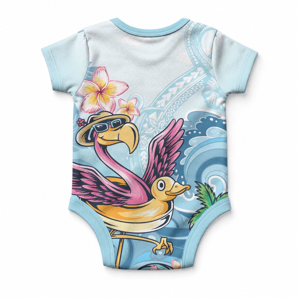 Hawaii Flamingo Baby Onesie Plumeria Tropical Beach LT01 - Polynesian Pride