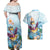 Hawaii Flamingo Couples Matching Off Shoulder Maxi Dress and Hawaiian Shirt Plumeria Tropical Beach