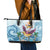 Hawaii Flamingo Leather Tote Bag Plumeria Tropical Beach