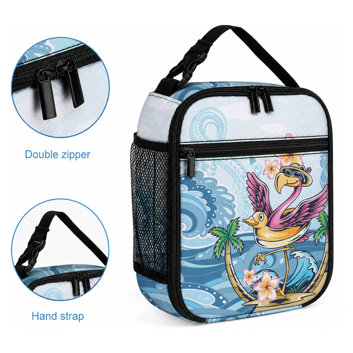 Hawaii Flamingo Lunch Bag Plumeria Tropical Beach LT01 - Polynesian Pride