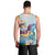 Hawaii Flamingo Men Tank Top Plumeria Tropical Beach