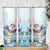 Hawaii Flamingo Skinny Tumbler Plumeria Tropical Beach