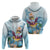 Hawaii Flamingo Zip Hoodie Plumeria Tropical Beach