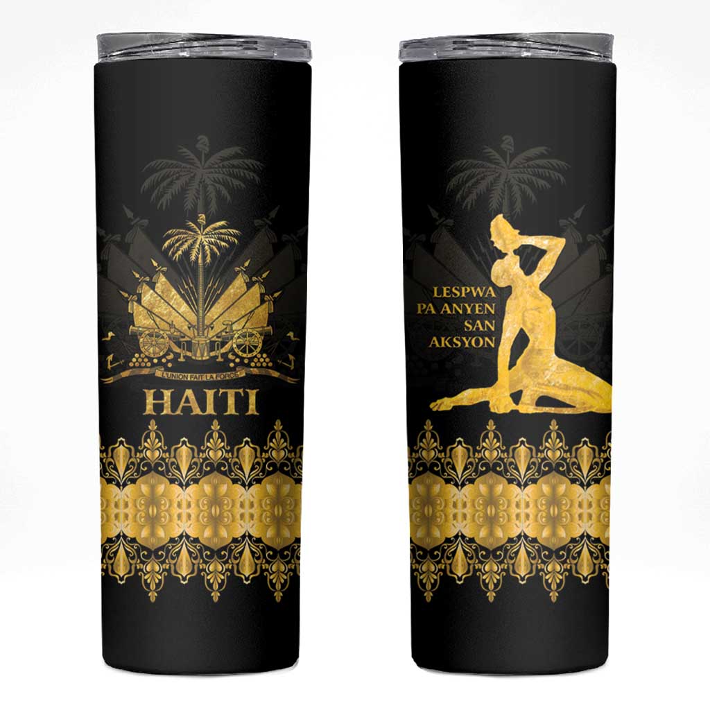 Haiti Neg Marron Gold Skinny Tumbler Lespwa pa anyen san aksyon LT01 Gold - Polynesian Pride