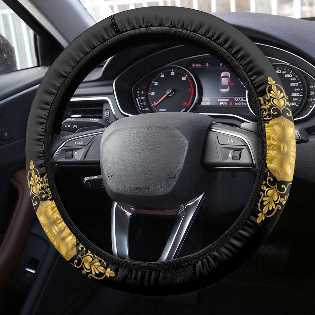 Haiti Neg Marron Gold Steering Wheel Cover Lespwa pa anyen san aksyon