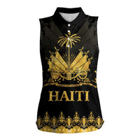 Haiti Neg Marron Gold Women Sleeveless Polo Shirt Lespwa pa anyen san aksyon LT01 Female Gold - Polynesian Pride