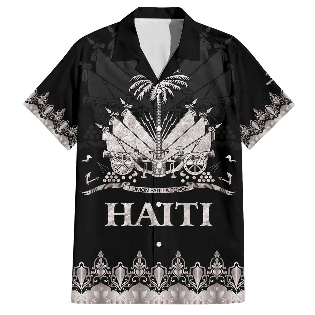 Haiti Neg Marron Silver Family Matching Off Shoulder Short Dress and Hawaiian Shirt Hope is Nothing Without Action