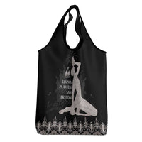 Haiti Neg Marron Silver Grocery Bag Hope is Nothing Without Action