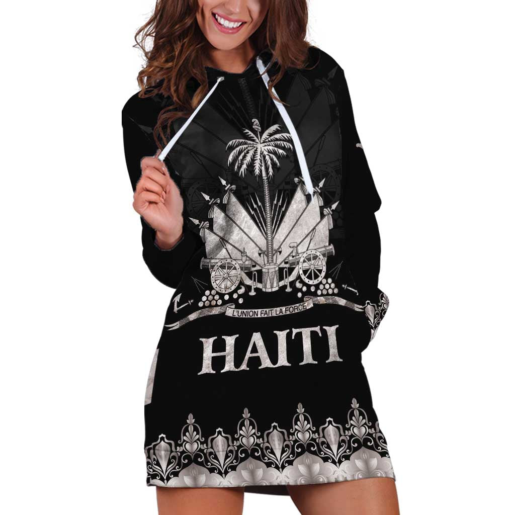 Haiti Neg Marron Silver Hoodie Dress Hope is Nothing Without Action