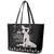 Haiti Neg Marron Silver Leather Tote Bag Hope is Nothing Without Action