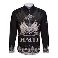 Haiti Neg Marron Silver Long Sleeve Button Shirt Hope is Nothing Without Action