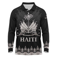 Haiti Neg Marron Silver Long Sleeve Polo Shirt Hope is Nothing Without Action LT01 Silver - Polynesian Pride