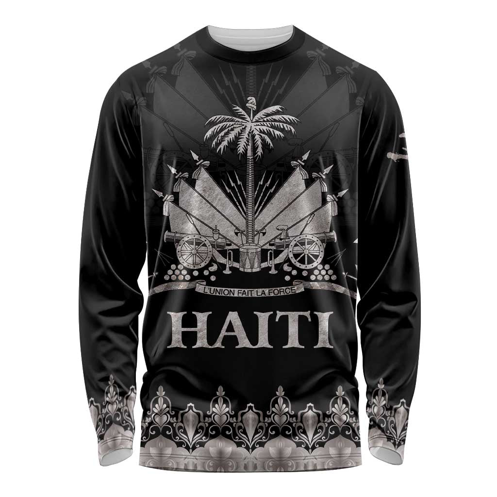 Haiti Neg Marron Silver Long Sleeve Shirt Hope is Nothing Without Action