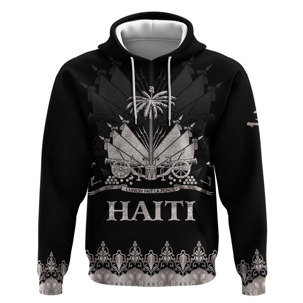 Haiti Neg Marron Silver Zip Hoodie Hope is Nothing Without Action