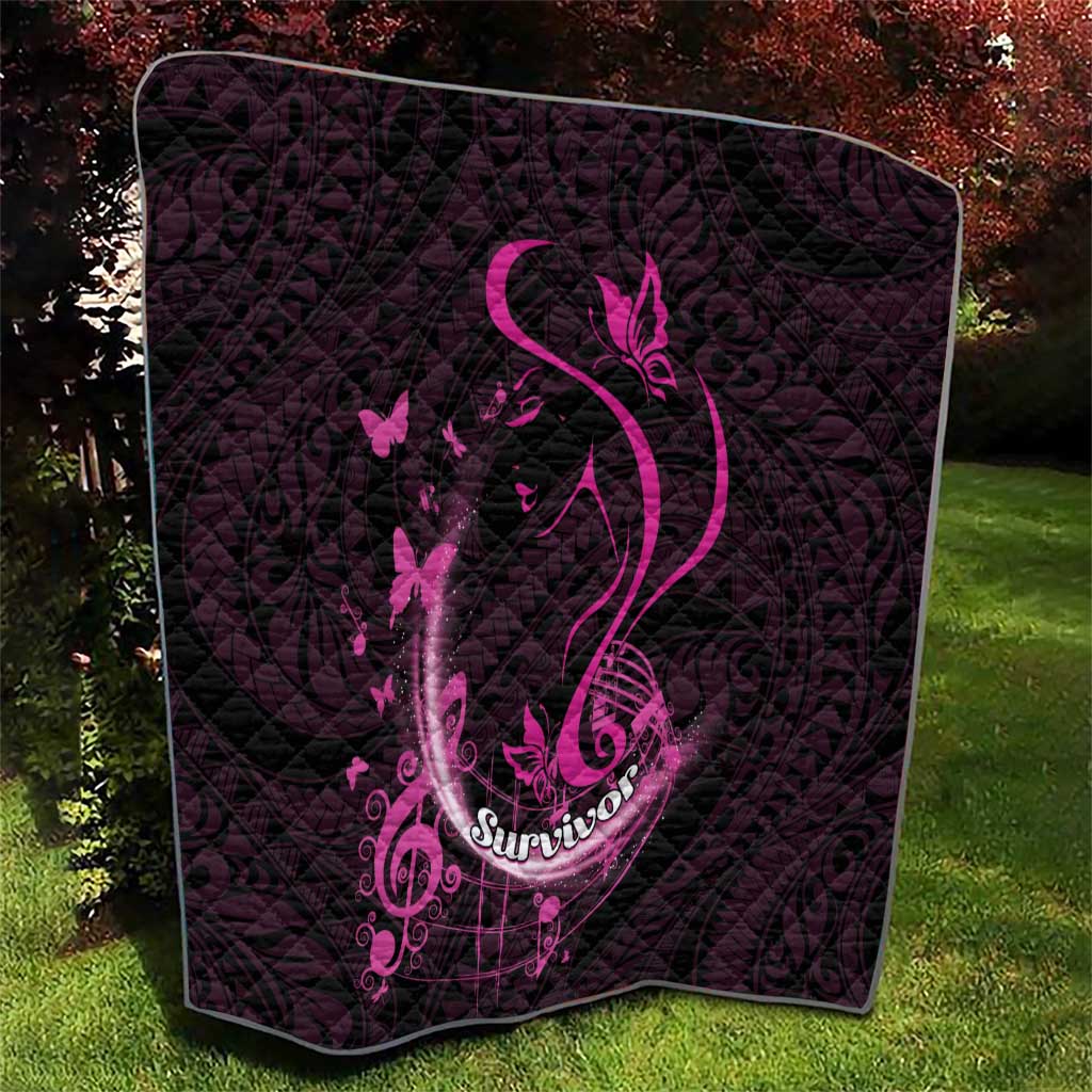 Survivor Melody Pink Quilt Breast Cancer Polynesian Pattern LT01 - Polynesian Pride