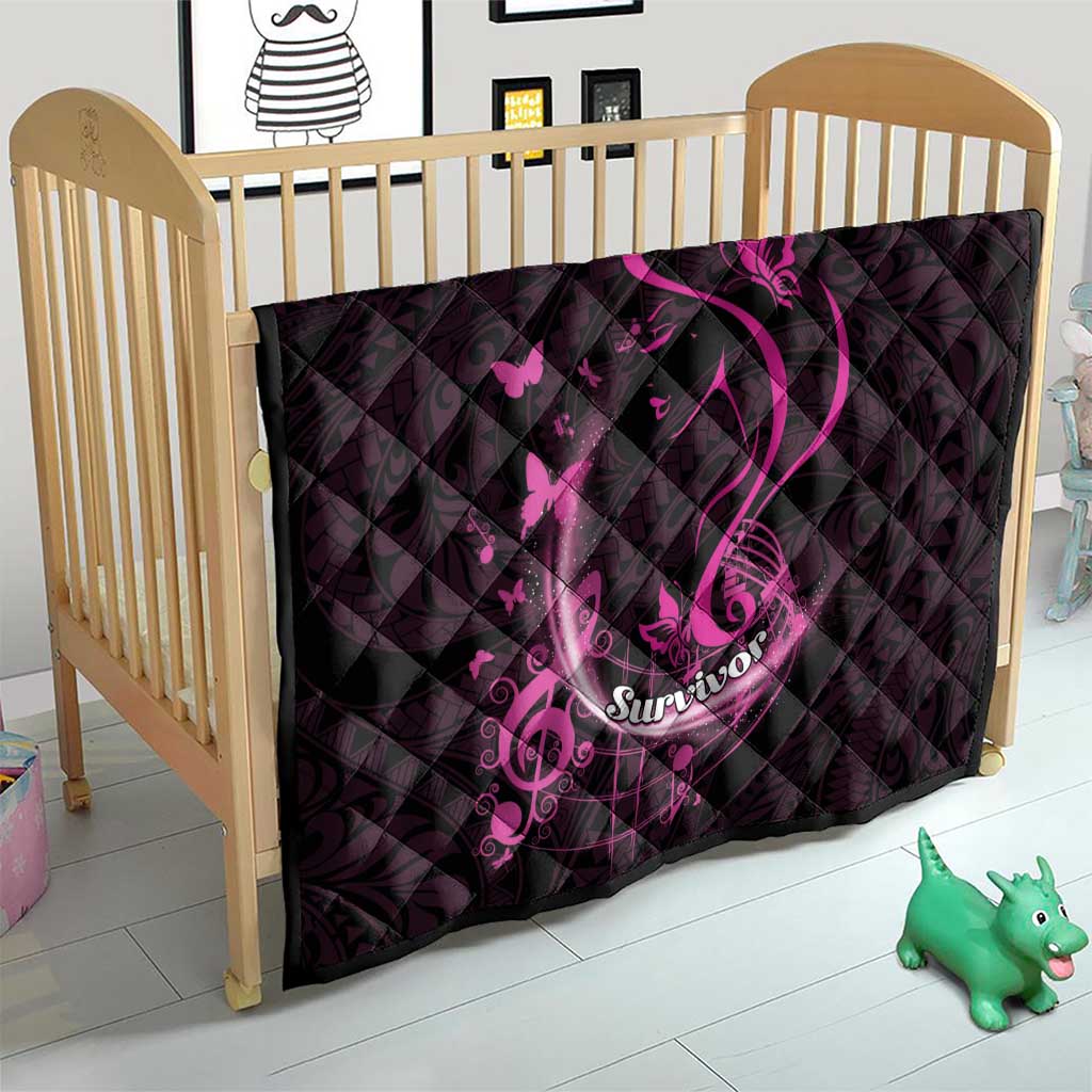 Survivor Melody Pink Quilt Breast Cancer Polynesian Pattern LT01 - Polynesian Pride