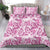 Pink Ribbon Hibiscus Tropical Pattern Bedding Set Breast Cancer