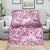 Pink Ribbon Hibiscus Tropical Pattern Blanket Breast Cancer