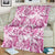 Pink Ribbon Hibiscus Tropical Pattern Blanket Breast Cancer