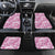 Pink Ribbon Hibiscus Tropical Pattern Car Mats Breast Cancer