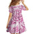 Pink Ribbon Hibiscus Tropical Pattern Family Matching Mermaid Dress and Hawaiian Shirt Breast Cancer