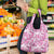 Pink Ribbon Hibiscus Tropical Pattern Grocery Bag Breast Cancer