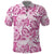 Pink Ribbon Hibiscus Tropical Pattern Polo Shirt Breast Cancer