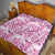 Pink Ribbon Hibiscus Tropical Pattern Quilt Breast Cancer